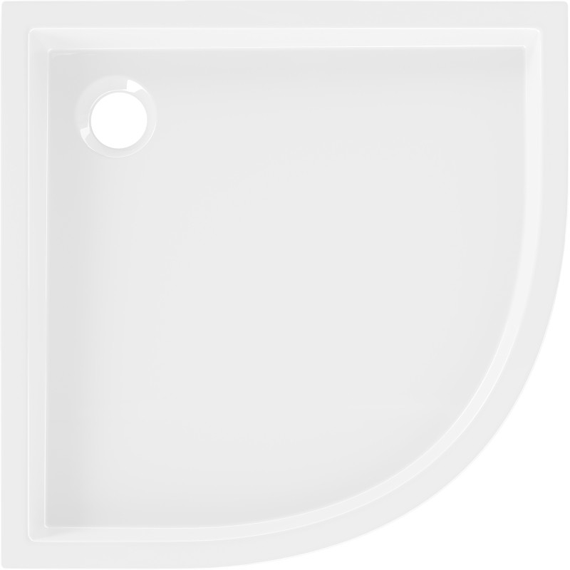 Mexen Flow+ brodzik półokrągły 90 x 90 cm, biały połysk - 46Q109090H