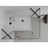 Mexen Roma kabina prysznicowa uchylna 120 x 90 cm, transparent, czarna + brodzik Flat, czarny - 854-120-090-70-00-4070B