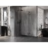 Mexen Lunar L kabina prysznicowa półokrągła uchylna 70 x 70 cm, transparent, gun metal - 833L-070L-070P-95-00