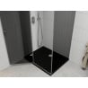 Mexen Roma kabina prysznicowa uchylna 100 x 90 cm, grafit, chrom + brodzik Flat, czarny - 854-100-090-01-40-4070