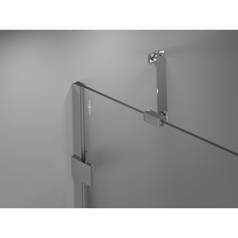 Mexen Lunar Duo kabina prysznicowa uchylna lewa 80 x 70 cm, transparent, chrom - 834-080L-070P-01-00