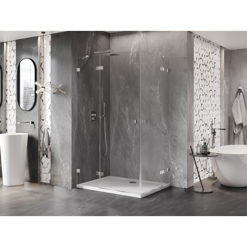 Mexen Lunar Duo kabina prysznicowa uchylna lewa 95 x 85 cm, transparent, chrom - 834-095L-085P-01-00