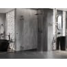 Mexen Lunar L kabina prysznicowa półokrągła uchylna prawa 80 x 70 cm, transparent, gun metal - 833L-080P-070L-95-00