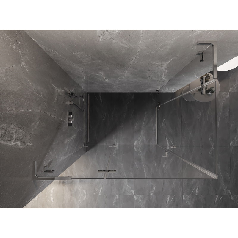Mexen Lunar L Duo kabina prysznicowa uchylna lewa 80 x 70 cm, transparent, chrom - 834L-080L-070P-01-00
