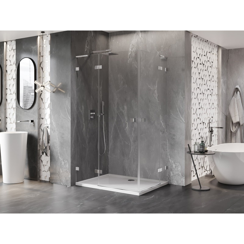 Mexen Lunar L Duo kabina prysznicowa uchylna lewa 95 x 90 cm, transparent, chrom - 834L-095L-090P-01-00