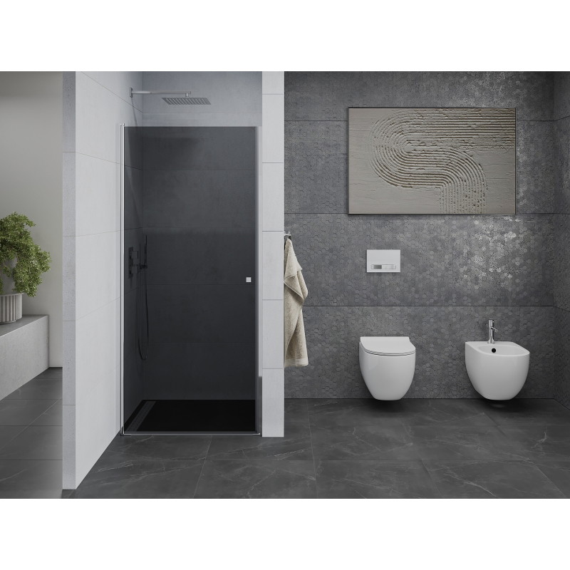 Mexen Pretoria drzwi prysznicowe uchylne 70 cm, grafit, chrom - 852-070-000-01-40