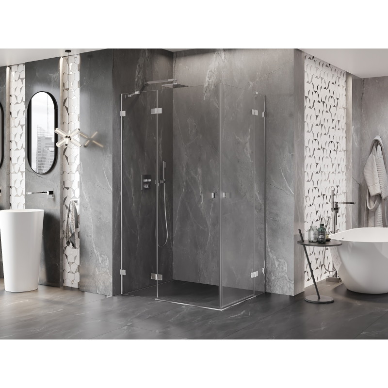 Mexen Lunar Duo kabina prysznicowa uchylna lewa 120 x 105 cm, transparent, chrom - 834-120L-105P-01-00
