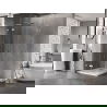 Mexen Lunar L Duo kabina prysznicowa uchylna 105 x 105 cm, transparent, chrom - 834L-105L-105P-01-00