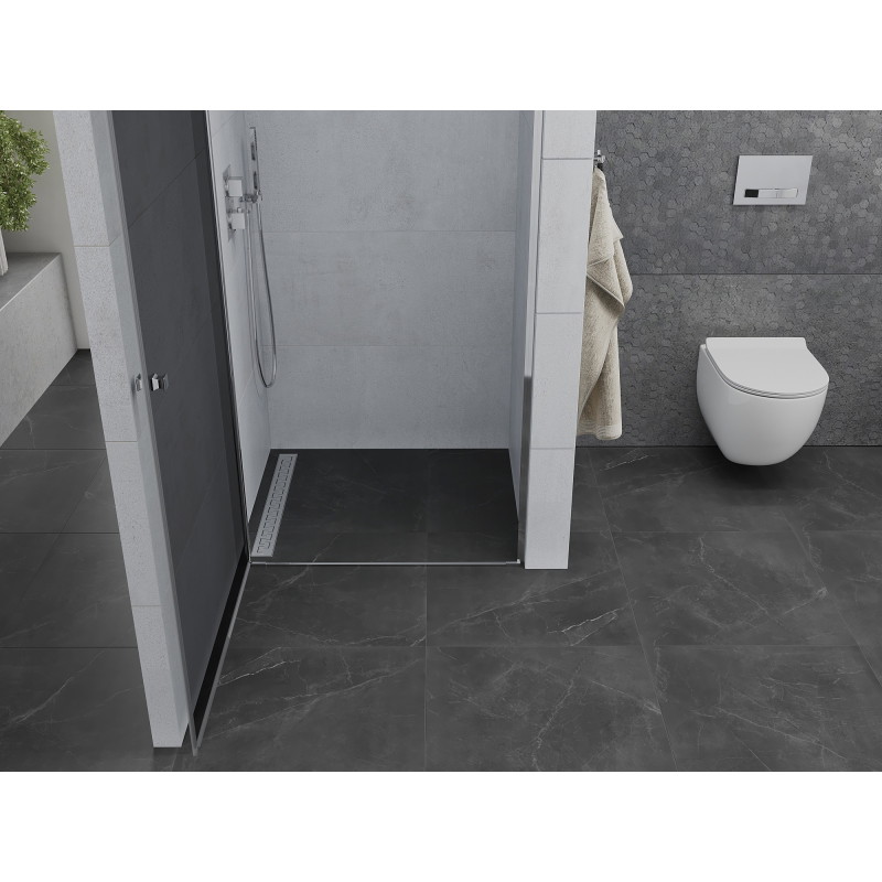 Mexen Pretoria drzwi prysznicowe uchylne 80 cm, grafit, chrom - 852-080-000-01-40
