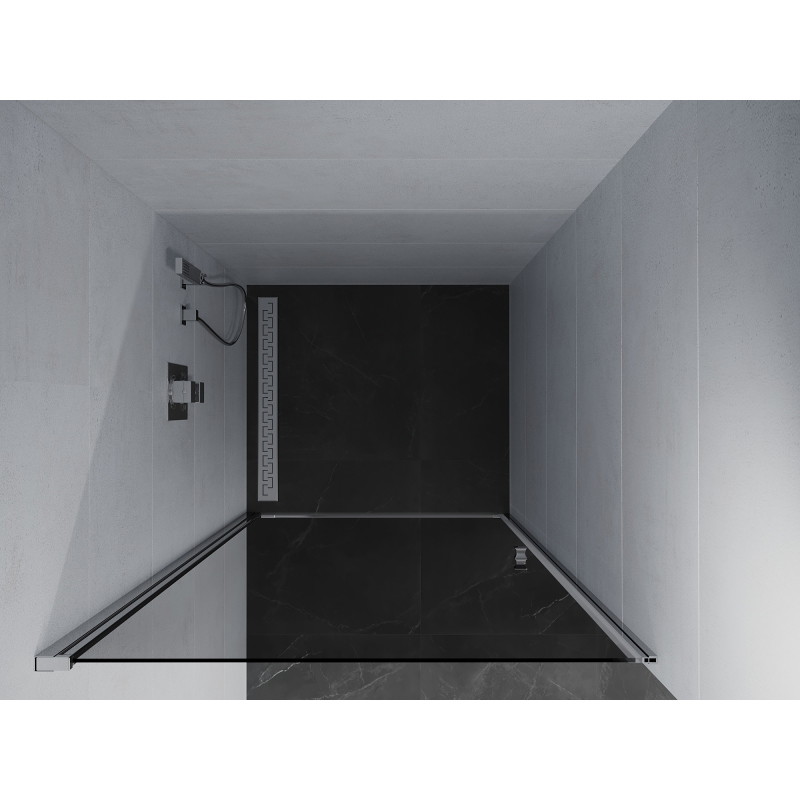 Mexen Pretoria drzwi prysznicowe uchylne 80 cm, grafit, chrom - 852-080-000-01-40