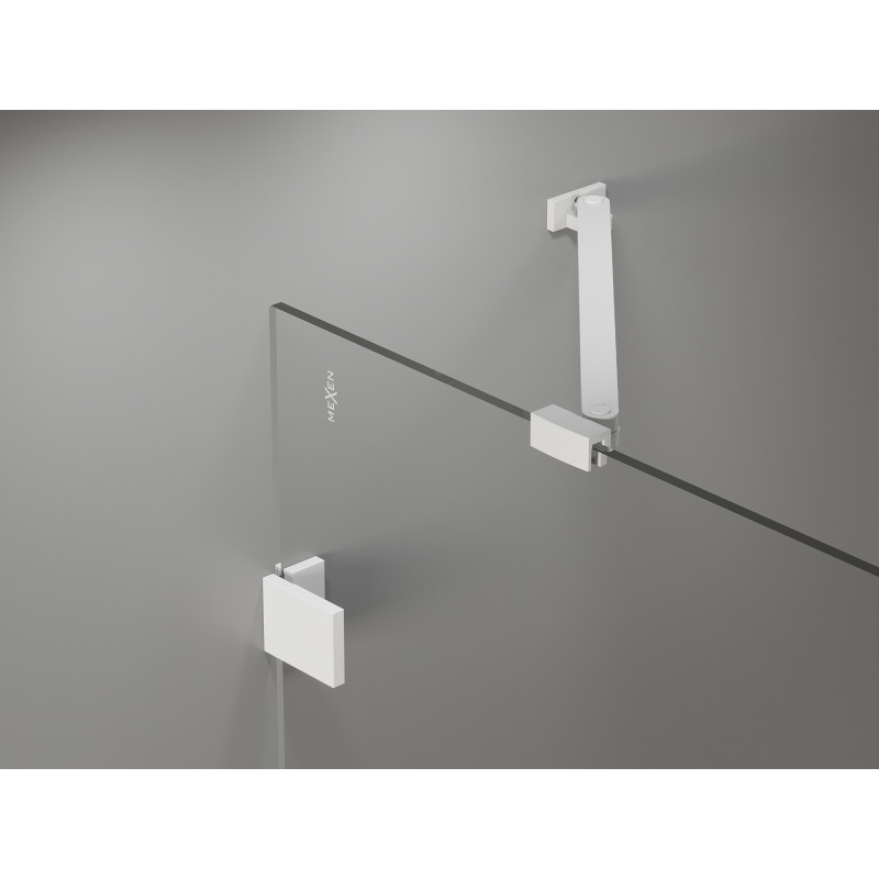 Mexen Lunar Duo kabina prysznicowa uchylna lewa 100 x 70 cm, transparent, biała - 834-100L-070P-20-00