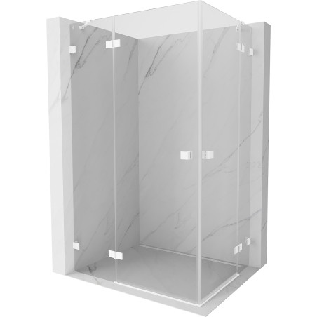 Mexen Lunar Duo kabina prysznicowa uchylna lewa 100 x 75 cm, transparent, biała - 834-100L-075P-20-00