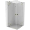 Mexen Lunar Duo kabina prysznicowa uchylna 85 x 85 cm, transparent, złota - 834-085L-085P-50-00