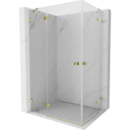 Mexen Lunar Duo kabina prysznicowa uchylna lewa 100 x 95 cm, transparent, złota - 834-100L-095P-50-00