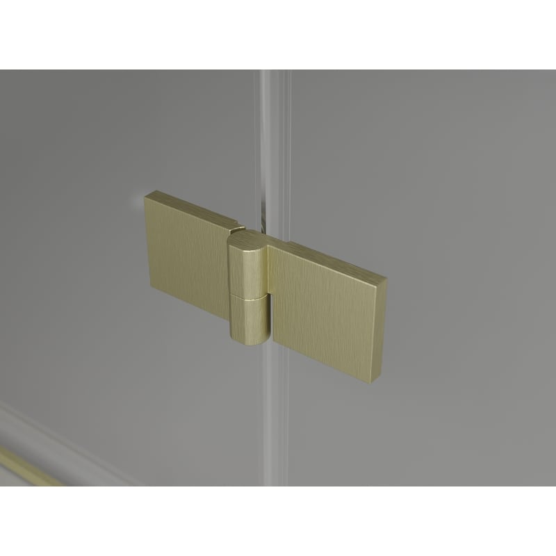 Mexen Lunar Duo kabina prysznicowa uchylna lewa 85 x 75 cm, transparent, złota szczotkowana - 834-085L-075P-55-00