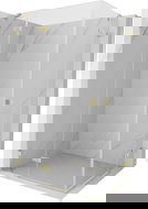 Mexen Lunar Duo kabina prysznicowa uchylna lewa 95 x 70 cm, transparent, złota szczotkowana - 834-095L-070P-55-00