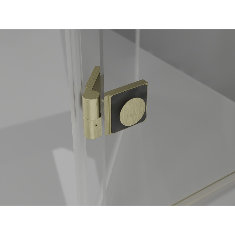 Mexen Lunar Duo kabina prysznicowa uchylna lewa 115 x 110 cm, transparent, złota szczotkowana - 834-115L-110P-55-00