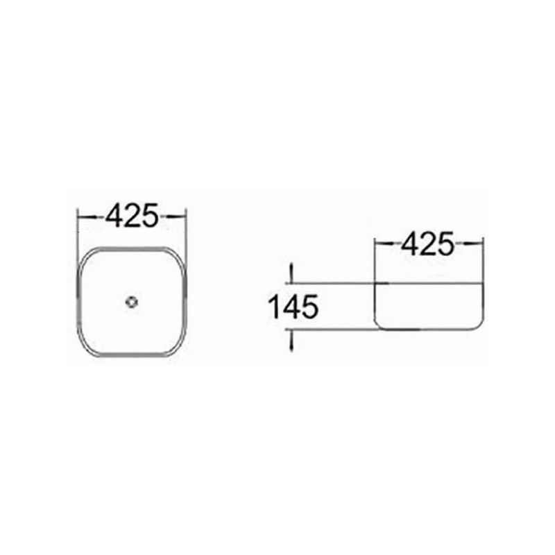Mexen Vera umywalka nablatowa 42 x 42 cm, złota/czarna - 21074177