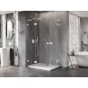 Mexen Lunar L Duo kabina prysznicowa uchylna 80 x 70 cm, transparent, biała - 834L-080L-070P-20-00