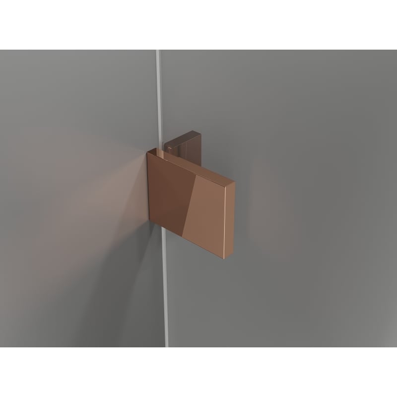 Mexen Lunar Duo kabina prysznicowa uchylna lewa 100 x 85 cm, transparent, różowe złoto - 834-100L-085P-60-00