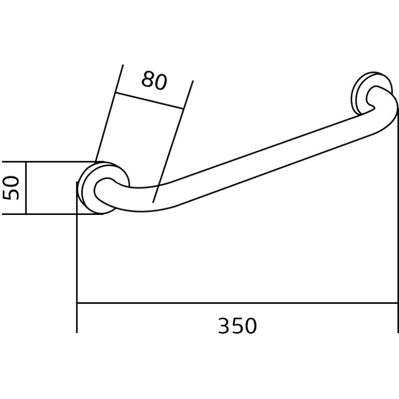Mexen poręcz ścienna 35 cm, złota - 70101630-50