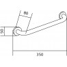 Mexen poręcz ścienna 35 cm, czarna - 70101630-70