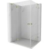 Mexen Lunar L Duo kabina prysznicowa uchylna lewa 85 x 75 cm, transparent, złota - 834L-085L-075P-50-00