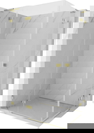 Mexen Lunar L Duo kabina prysznicowa uchylna lewa 95 x 75 cm, transparent, złota - 834L-095L-075P-50-00