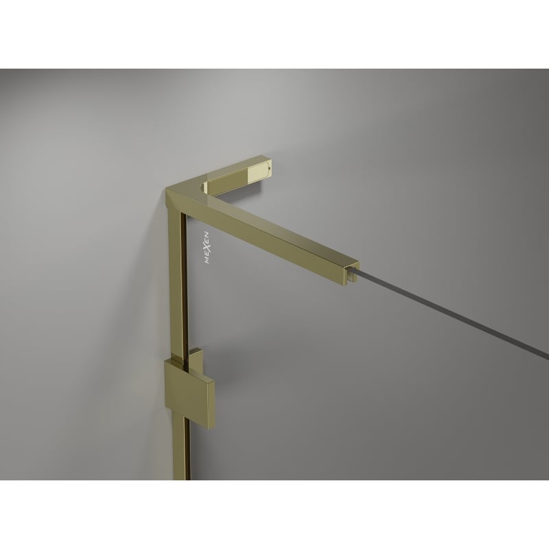 Mexen Lunar L Duo kabina prysznicowa uchylna lewa 100 x 85 cm, transparent, złota - 834L-100L-085P-50-00