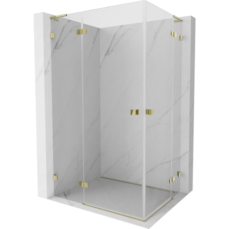 Mexen Lunar L Duo kabina prysznicowa uchylna lewa 105 x 75 cm, transparent, złota - 834L-105L-075P-50-00