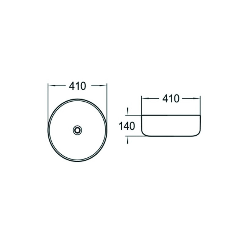 Mexen Tina umywalka nablatowa 41x 41 cm, biała - 21144100
