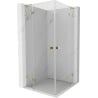 Mexen Lunar L Duo kabina prysznicowa uchylna 110 x 110 cm, transparent, złota - 834L-110L-110P-50-00