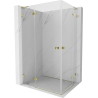 Mexen Lunar L Duo kabina prysznicowa uchylna lewa 120 x 105 cm, transparent, złota - 834L-120L-105P-50-00