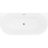 Mexen Oval Slim wanna wolnostojąca przyścienna 170 x 80 cm, biała, przelew chrom - 52661708000-01