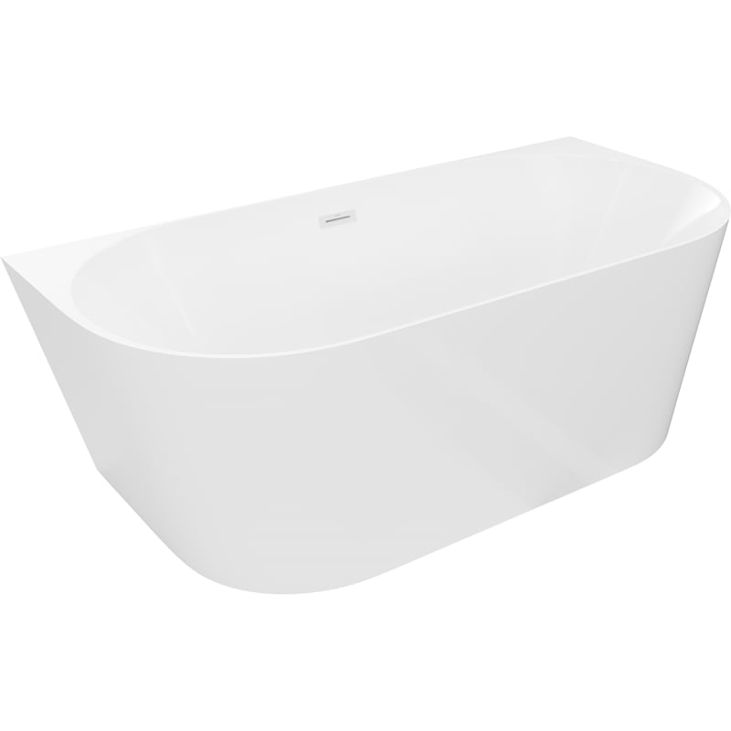 Mexen Oval Slim wanna wolnostojąca przyścienna 170 x 80 cm, biała, przelew biały - 52661708000-20