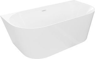 Mexen Oval Slim wanna wolnostojąca przyścienna 170 x 80 cm, biała, przelew biały - 52661708000-20