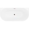 Mexen Oval Slim wanna wolnostojąca przyścienna 170 x 80 cm, biała, przelew różowe złoto - 52661708000-60