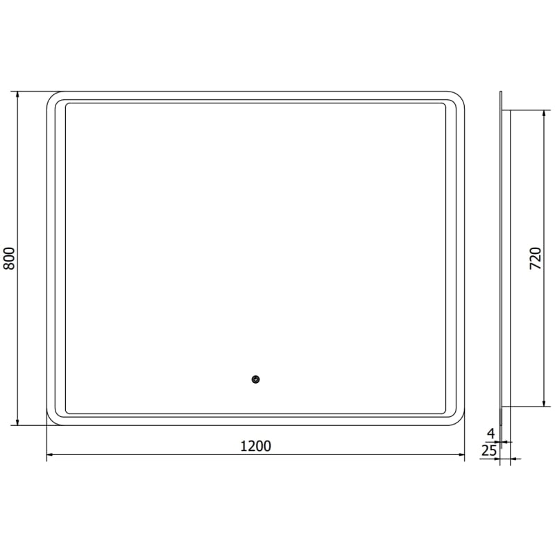 Mexen Zusa lustro łazienkowe podświetlane 120 x 80 cm, LED 6000K, antypara - 9808-120-080-611-00