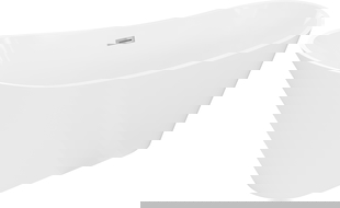 Mexen Dora wanna wolnostojąca 150 x 75 cm, biała, przelew chrom - 52071507500-01