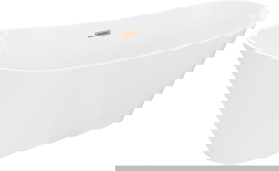 Mexen Dora wanna wolnostojąca 150 x 75 cm, biała, przelew miedź szczotkowana - 52071507500-65