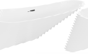 Mexen Dora wanna wolnostojąca 150 x 75 cm, biała, przelew gun gray szczotkowany - 52071507500-66