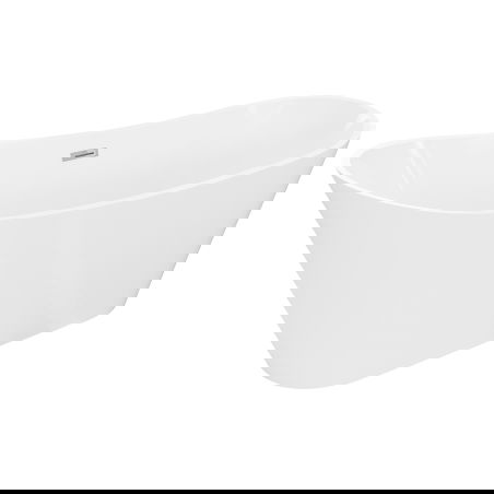 Mexen Dora wanna wolnostojąca 160 x 75 cm, biała, przelew chrom - 52071607500-01