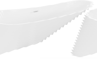 Mexen Dora wanna wolnostojąca 160 x 75 cm, biała, przelew biały - 52071607500-20