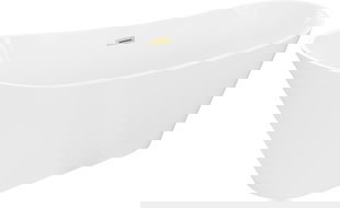 Mexen Dora wanna wolnostojąca 160 x 75 cm, biała, przelew złoty szczotkowany - 52071607500-55