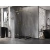 Mexen Lunar L Duo kabina prysznicowa uchylna 85 x 85 cm, transparent, złota szczotkowana - 834L-085L-085P-55-00