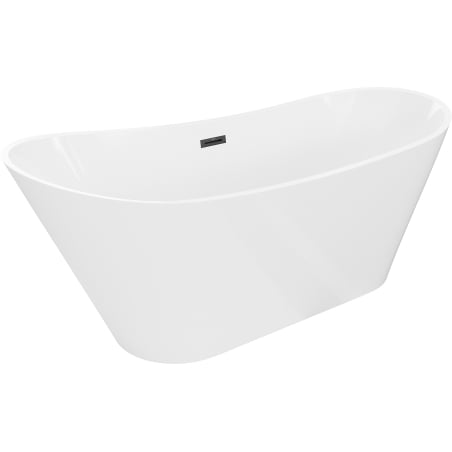 Mexen Dora wanna wolnostojąca 160 x 75 cm, biała, przelew czarny - 52071607500-70