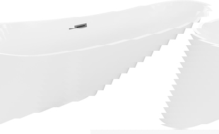 Mexen Dora wanna wolnostojąca 160 x 75 cm, biała, przelew gun metal - 52071607500-95