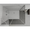 Mexen Roma kabina prysznicowa uchylna 90 x 110 cm, grafit, chrom + brodzik Flat, biały - 854-090-110-01-40-4010