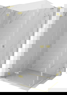 Mexen Lunar L Duo kabina prysznicowa uchylna lewa 95 x 75 cm, transparent, złota szczotkowana - 834L-095L-075P-55-00