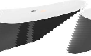 Mexen Dora wanna wolnostojąca 170 x 75 cm, biała/czarna, przelew różowe złoto - 52071707575-60